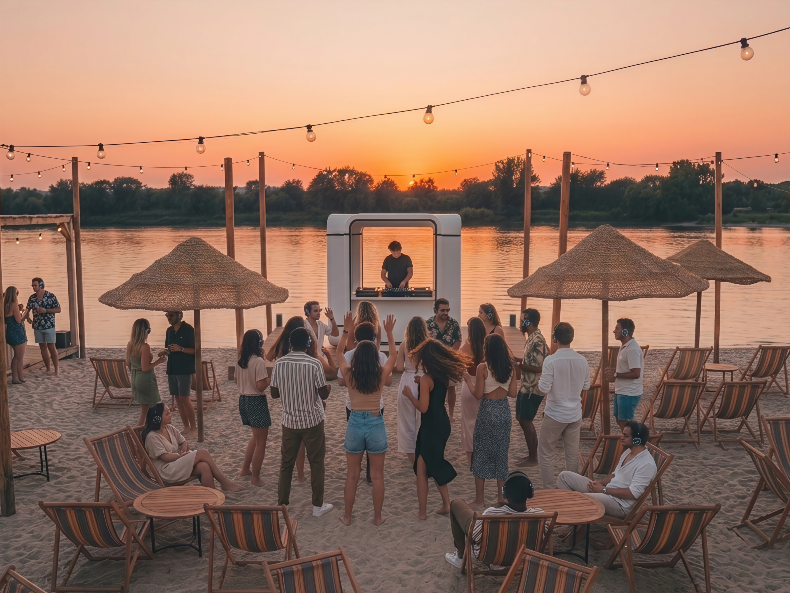 Kiosk K67 na plaży/w beach barze – DJ i impreza przy zachodzie słońca